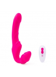 Розовый безремневой страпон на радиоуправлении Strapless Together - 22 см. - Together Toy - купить с доставкой в Курске