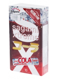 Ароматизированные презервативы Sagami Xtreme COLA - 10 шт. - Sagami - купить с доставкой в Курске