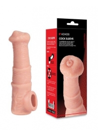 Телесная фантазийная насадка на член Cock Sleeve Size M - KOKOS - в Курске купить с доставкой