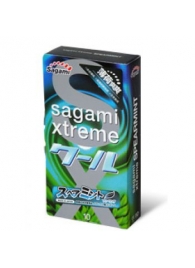 Презервативы Sagami Xtreme Mint с ароматом мяты - 10 шт. - Sagami - купить с доставкой в Курске