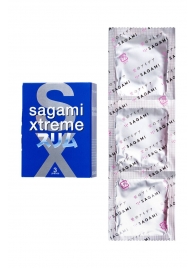 Розовые презервативы Sagami Xtreme FEEL FIT 3D - 3 шт. - Sagami - купить с доставкой в Курске