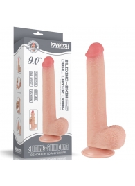 Телесный фаллоимитатор 9 Sliding Skin Dual Layer Dong - 22 см. - Lovetoy