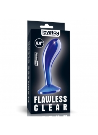 Синяя анальная втулка Flawless Clear Prostate Plug 6.0 - 15 см. - Lovetoy - в Курске купить с доставкой