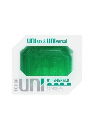 Зеленый мастурбатор-стимулятор Tenga Uni Emerald - Tenga - в Курске купить с доставкой