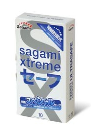 Презервативы Sagami Xtreme Ultrasafe с двойным количеством смазки - 10 шт. - Sagami - купить с доставкой в Курске