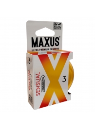 Презервативы анатомической формы Maxus Sensual - 3 шт. - Maxus - купить с доставкой в Курске