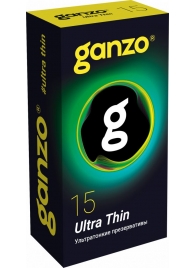 Прозрачные ультратонкие презервативы Ganzo Ultra thin - 15 шт. - Ganzo - купить с доставкой в Курске