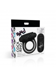 Черное эрекционное виброкольцо 28X Remote Control Vibrating Cock Ring   Bullet - XR Brands - в Курске купить с доставкой