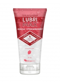 Интимный гель-смазка на водной основе Lubrimax Magic Strawberry - 75 мл. - ИнтелБИО - купить с доставкой в Курске