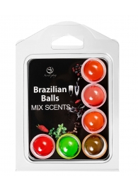 Набор из 6 шариков с ароматизированными массажными маслами Brazilian Balls - Secret Play - купить с доставкой в Курске