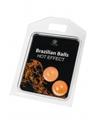 Набор из 2 шариков с массажным маслом Brazilian Balls с разогревающим эффектом - Secret Play - купить с доставкой в Курске