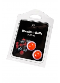 Набор из 2 шариков с массажным маслом Brazilian Balls с ароматом ягод - Secret Play - купить с доставкой в Курске