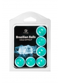 Набор из 6 шариков с массажным маслом Brazilian Balls с охлаждающим эффектом - Secret Play - купить с доставкой в Курске