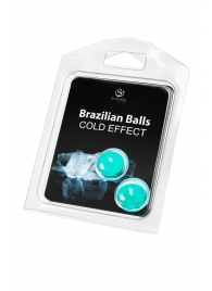 Набор из 2 шариков с массажным маслом Brazilian Balls с охлаждающим эффектом - Secret Play - купить с доставкой в Курске