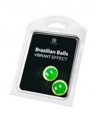 Набор из 2 шариков с массажным маслом Brazilian Balls с эффектом вибрации - Secret Play - купить с доставкой в Курске