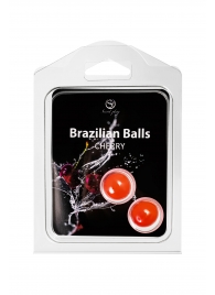 Набор из 2 шариков с массажным маслом Brazilian Balls с ароматом вишни - Secret Play - купить с доставкой в Курске