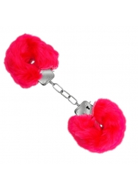 Красные меховые наручники Love с ключиками - Baile - купить с доставкой в Курске