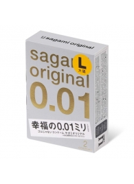 Презервативы Sagami Original 0.01 L-size увеличенного размера - 2 шт. - Sagami - купить с доставкой в Курске