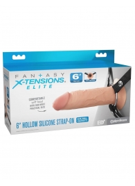 Полый страпон на ремнях 6’’ Hollow Silicone Strap-on - Pipedream - купить с доставкой в Курске