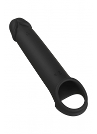 Черная насадка-удлинитель с вибрацией Vibrating Extender With Remote - Dream Toys - в Курске купить с доставкой
