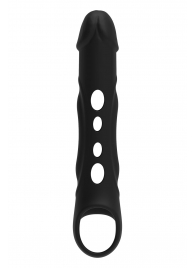 Черная насадка-удлинитель Vibrating Extender With Remote с вибрацией - Dream Toys - в Курске купить с доставкой