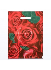 Пакет с цветочным принтом и вырубной ручкой (30х40 см) - Сима-Ленд - купить с доставкой в Курске