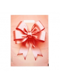 Пакет с принтом в виде банта с вырубной ручкой (30х40 см) - Сима-Ленд - купить с доставкой в Курске