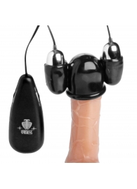 Черная стимулирующая насадка для головки полового члена Multi Speed Vibrating Penis Head Teaser - XR Brands - в Курске купить с доставкой