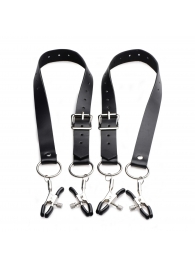 Ремни с зажимами для половых губ Spread Labia Spreader Straps with Clamps - XR Brands - купить с доставкой в Курске