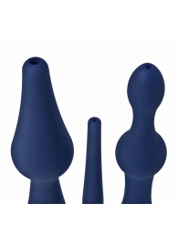 Набор из 3 универсальных насадок для анального душа Universal 3 Piece Silicone Enema Attachment Set - XR Brands - купить с доставкой в Курске