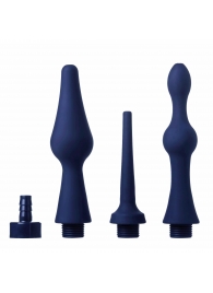 Набор из 3 универсальных насадок для анального душа Universal 3 Piece Silicone Enema Attachment Set - XR Brands - купить с доставкой в Курске