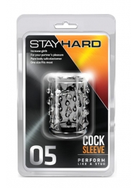 Прозрачная насадка с капельками STAY HARD COCK SLEEVE 05 CLEAR - Blush Novelties - в Курске купить с доставкой