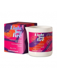 Массажная свеча Light My Fire Coconut с ароматом кокоса - 65 гр. - Love to Love - купить с доставкой в Курске