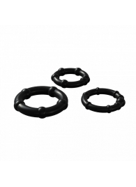 Набор из 3 черных эрекционных колец Babooom Ring Set - Adrien Lastic - в Курске купить с доставкой