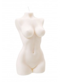 Белая интерьерная свеча в форме женского торса - 850 гр. - Pecado - купить с доставкой в Курске