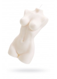 Белая интерьерная свеча в форме женского торса - 850 гр. - Pecado - купить с доставкой в Курске