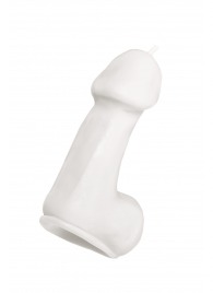 Белая свеча в форме пениса - 47 гр. - Pecado - купить с доставкой в Курске