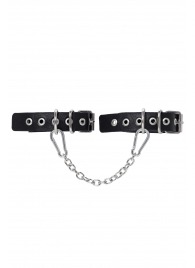 Черные оковы из одного ремешка с люверсами - Pecado - купить с доставкой в Курске