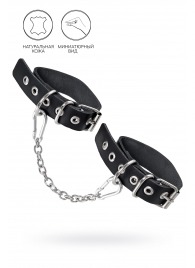 Черные оковы из одного ремешка с люверсами - Pecado - купить с доставкой в Курске