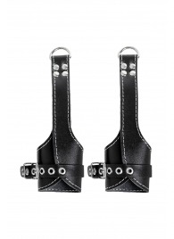 Черные подвесы с белой строчкой - Pecado - купить с доставкой в Курске