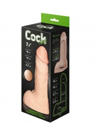 Телесный фаллоудлинитель с мошонкой Cock Next - 19 см. - LOVETOY (А-Полимер) - в Курске купить с доставкой
