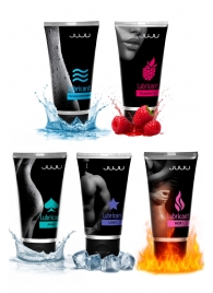 Набор из 5 лубрикантов JUJU (увлажняющий, Hot+, Long, Anal, малина) - JuJu - купить с доставкой в Курске