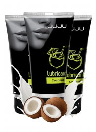 Набор из 3 съедобных лубрикантов JUJU со вкусом кокоса - JuJu - купить с доставкой в Курске