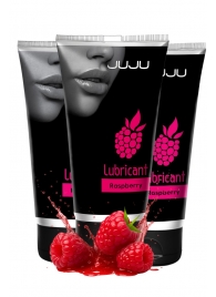 Набор из 3 съедобных лубрикантов JUJU со вкусом малины - JuJu - купить с доставкой в Курске