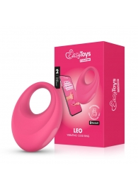 Розовое интерактивное эрекционное виброкольцо Leo - Easy toys - в Курске купить с доставкой