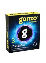 Супертонкие презервативы Ganzo Invisible - 3 шт. - Ganzo - купить с доставкой в Курске
