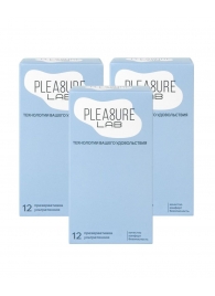 Набор из 3 упаковок ультратонких презервативов Pleasure Lab (по 12 шт.) - Pleasure Lab - купить с доставкой в Курске