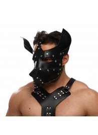 Черная кожаная маска «Собака» - Crazy Handmade - купить с доставкой в Курске Черная кожаная маска «Собака» - Crazy Handmade - купить с доставкой в Курске