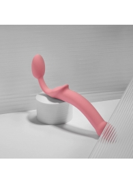 Розовый безремневой страпон Strap-on-me Semi-Realistic Bendable Strap-On size S - Strap-on-me - купить с доставкой в Курске