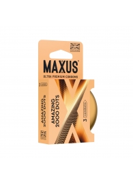 Точечные презервативы MAXUS 2000 Amazing Dots с железным кейсом - 3 шт. - Maxus - купить с доставкой в Курске